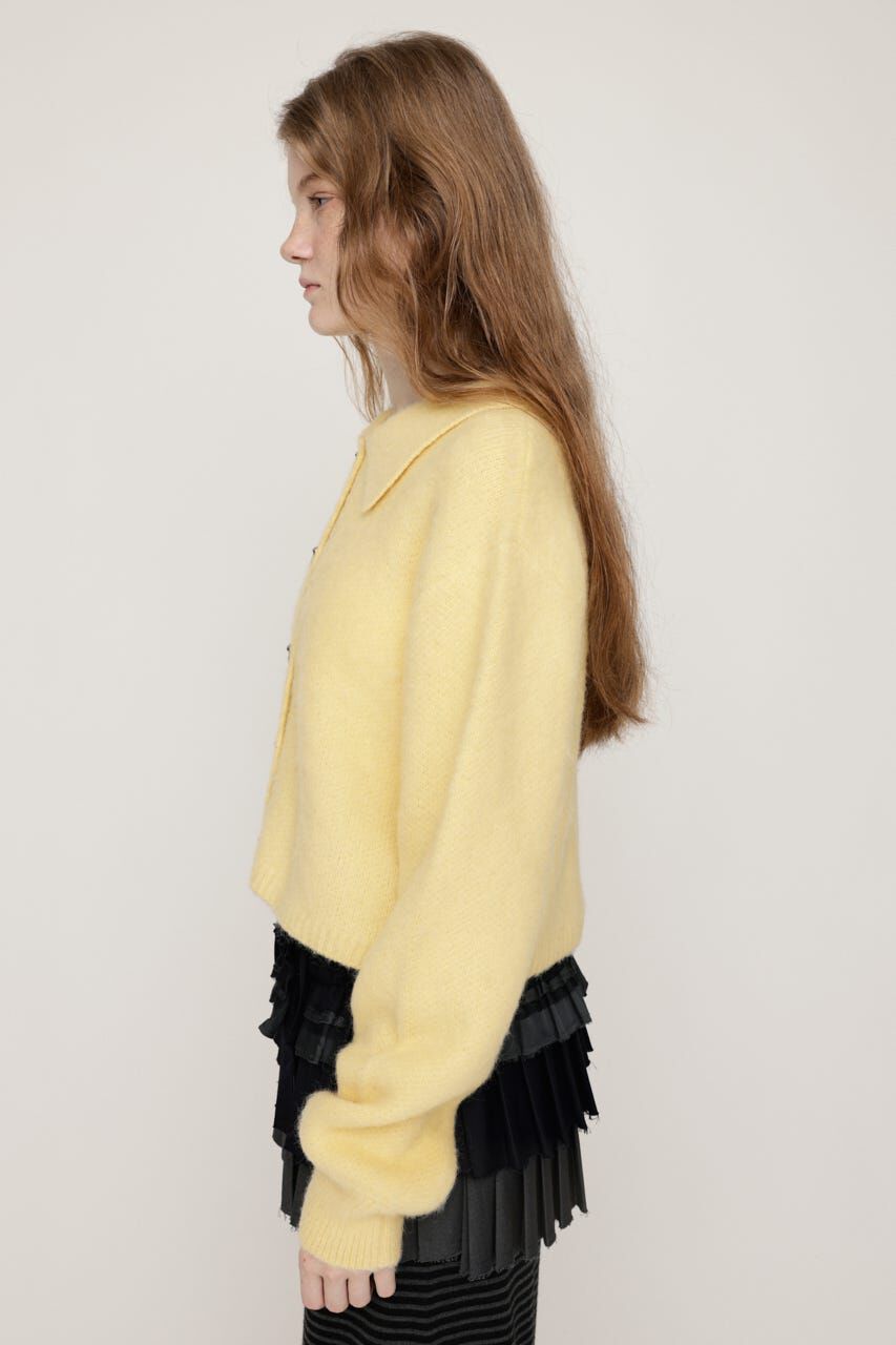 SLY「RIBBON BUTTON SHAGGY カーディガン」|カーディガン|