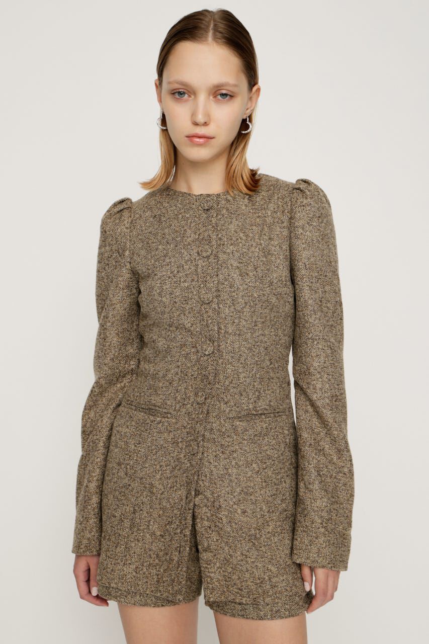 SLY「PUFF SLEEVE FRONT BUTTON 2P」|ワンピース|BEG