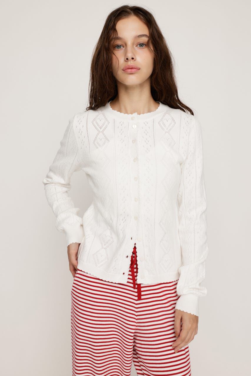 SLY「HEART CROCHET KNIT トップス」|ニット・セーター|