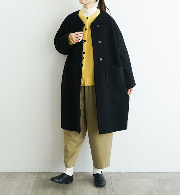 オオカミとフクロウ「オオカミとシロクマのヴィーカ&ldquo;ロングメルトン&rdquo;」|ノーカラーコート|