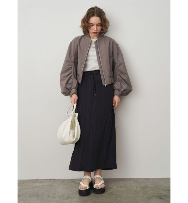 ELENDEEK「GATHER SLEEVE MA-1」|ブルゾン・スタジャン|