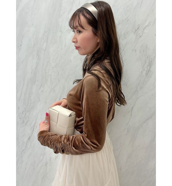 dazzlin「ベロアギャザーカットソー」|Tシャツ・カットソー|