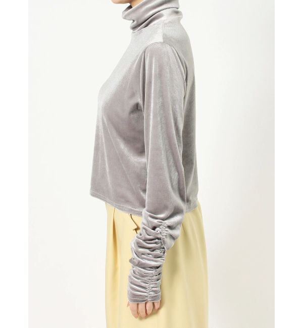 dazzlin「ベロアギャザーカットソー」|Tシャツ・カットソー|