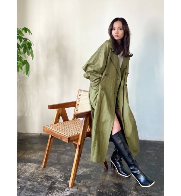 EMODA「ミニマルケープトレンチコート」|トレンチコート|