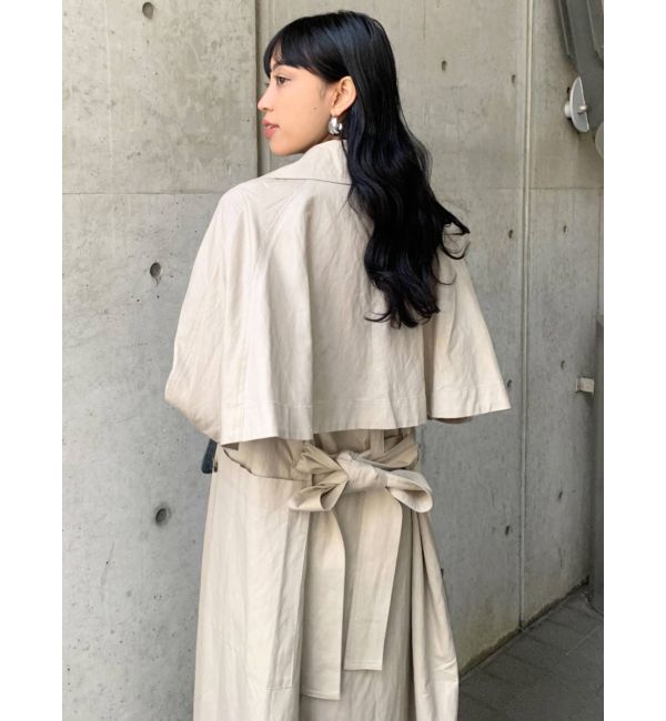 EMODA「ミニマルケープトレンチコート」|トレンチコート|