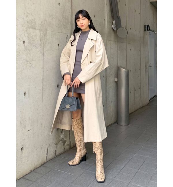EMODA「ミニマルケープトレンチコート」|トレンチコート|
