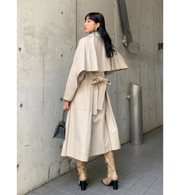 EMODA「ミニマルケープトレンチコート」|トレンチコート|