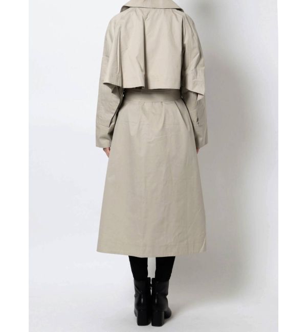 EMODA「ミニマルケープトレンチコート」|トレンチコート|