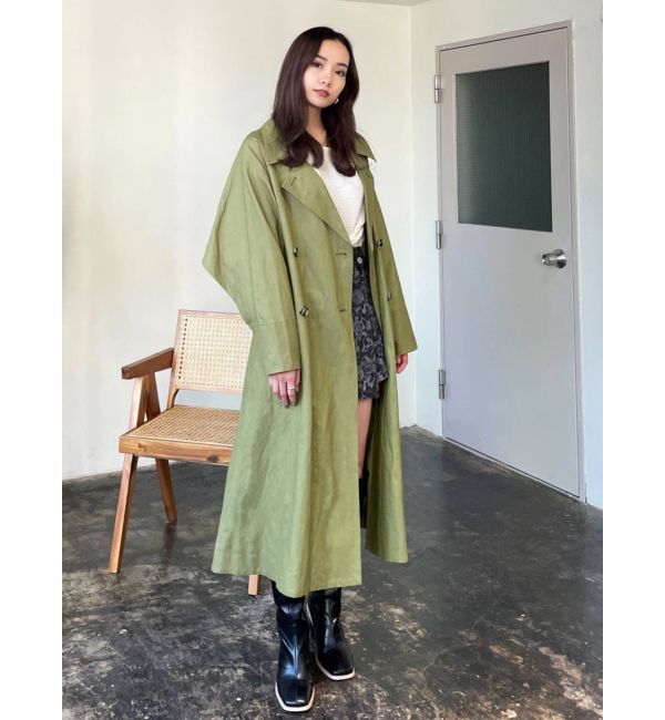 EMODA「ミニマルケープトレンチコート」|トレンチコート|
