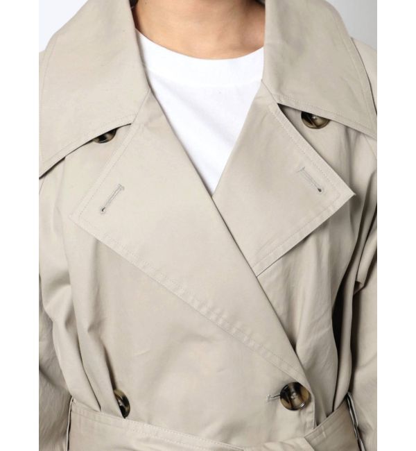 EMODA「ミニマルケープトレンチコート」|トレンチコート|