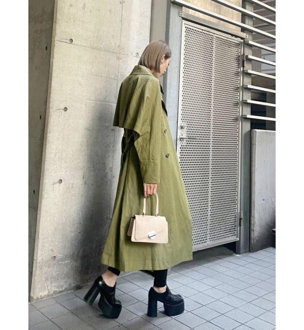 EMODA「ミニマルケープトレンチコート」|トレンチコート|