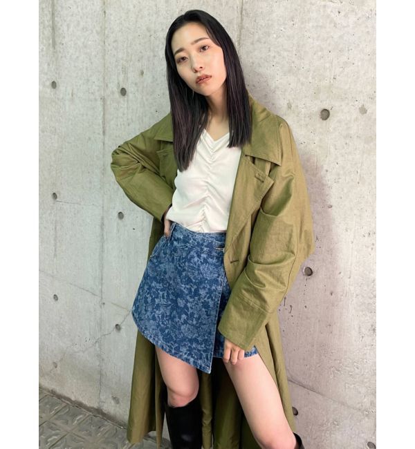 EMODA「ミニマルケープトレンチコート」|トレンチコート|