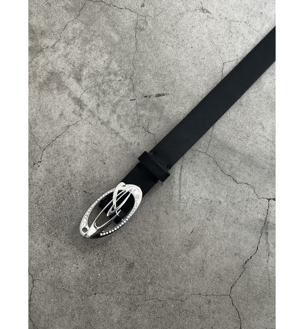 EMODA「スペイシーストーンロゴベルト」|ベルト|ブラック