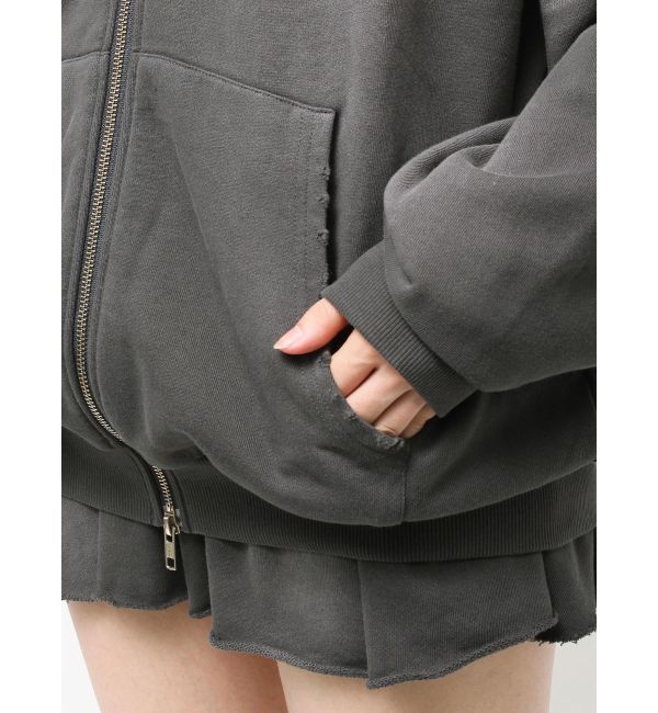 EMODA「シェービングオーバージップフーディ」|パーカー|