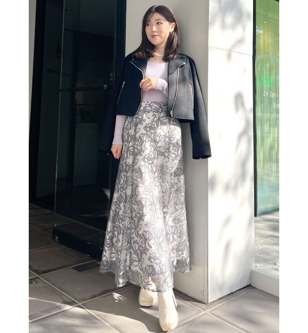 MERCURYDUO「メロンチュールエンブロイダリースカート」|スカート|