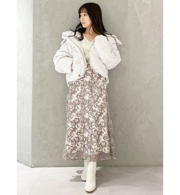 MERCURYDUO「メロンチュールエンブロイダリースカート」|スカート|