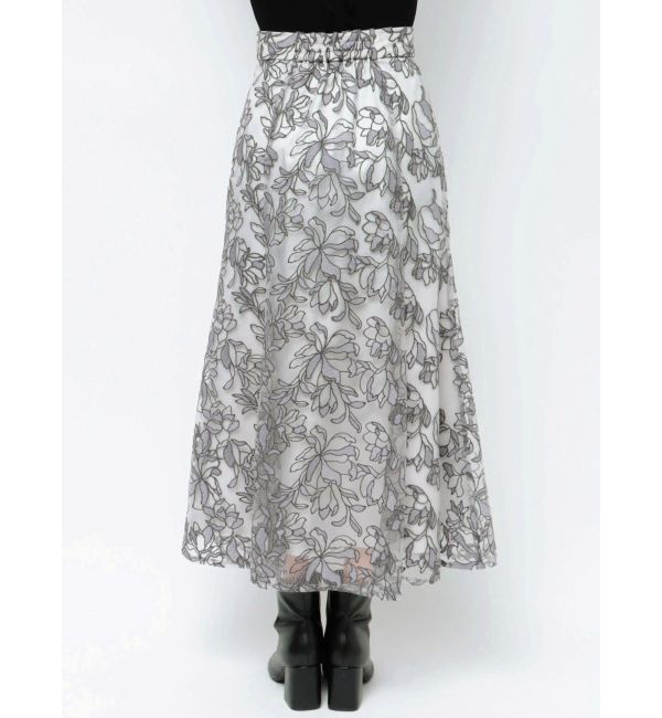 MERCURYDUO「メロンチュールエンブロイダリースカート」|スカート|