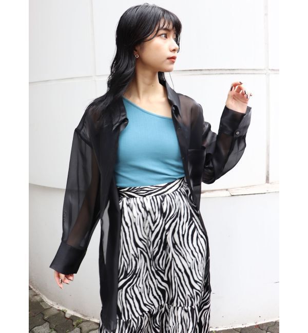 MURUA「シャイニーシアーシャツ」|シャツ・ブラウス|