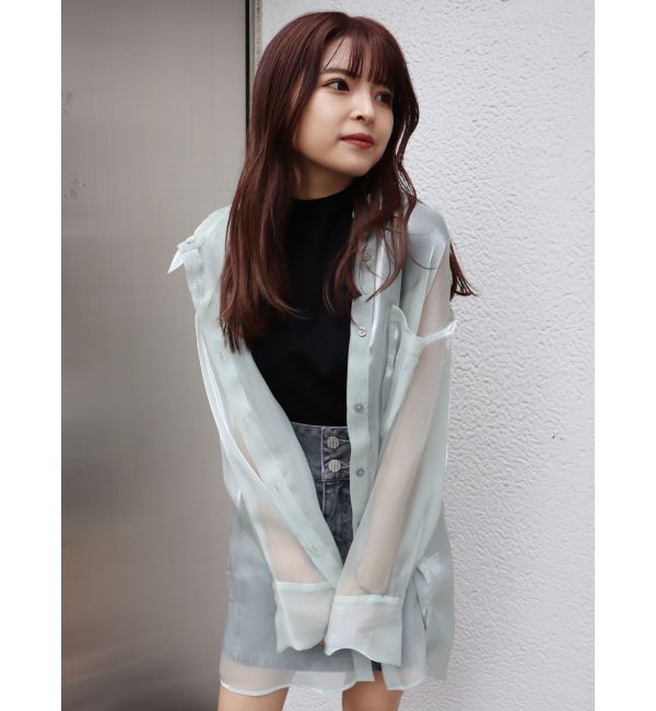 MURUA「シャイニーシアーシャツ」|シャツ・ブラウス|