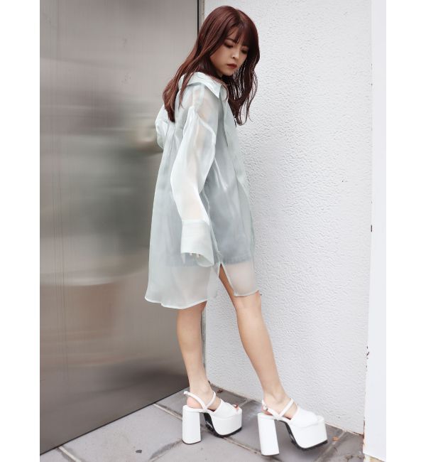 MURUA「シャイニーシアーシャツ」|シャツ・ブラウス|