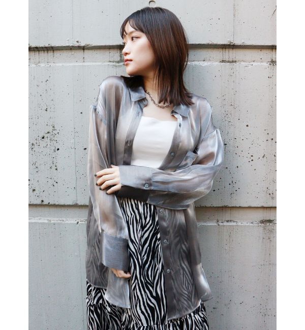 MURUA「シャイニーシアーシャツ」|シャツ・ブラウス|