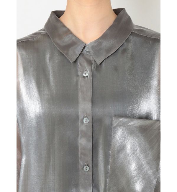 MURUA「シャイニーシアーシャツ」|シャツ・ブラウス|