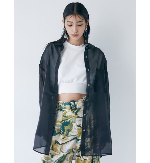 MURUA「シャイニーシアーシャツ」|シャツ・ブラウス|