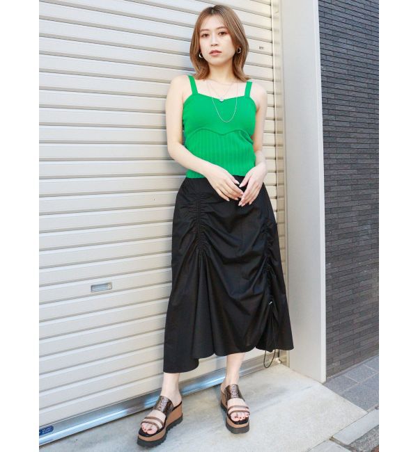 MURUA「ブロッキングフレアスカート」|スカート|