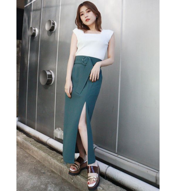 MURUA「ディープスリットペンシルスカート」|スカート|