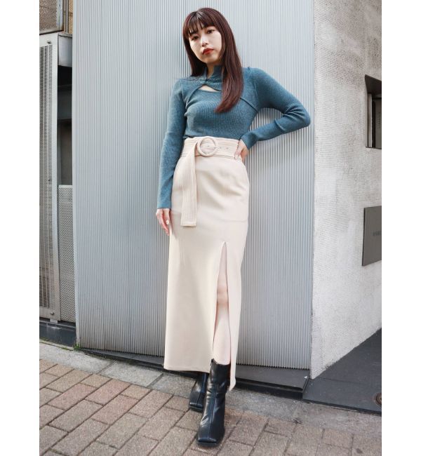 MURUA「ディープスリットペンシルスカート」|スカート|