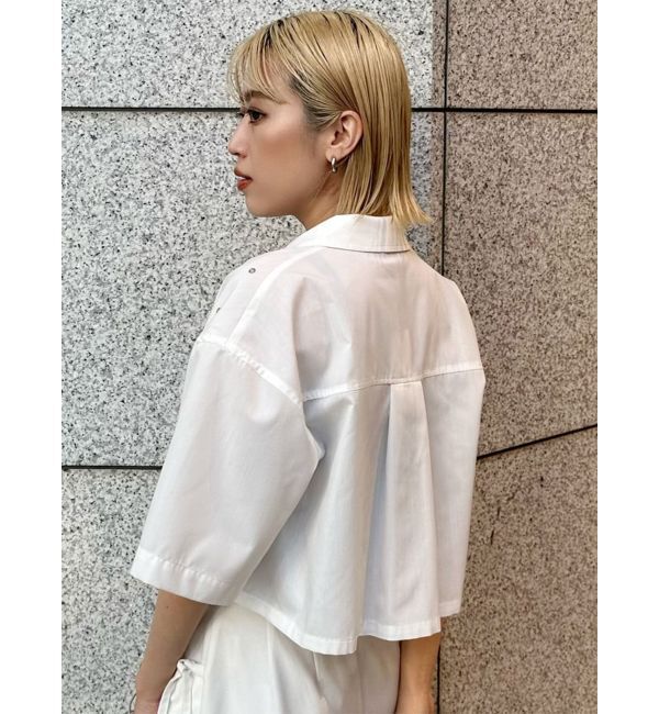 MURUA「ラインストーンクロップトシャツ」|シャツ・ブラウス|