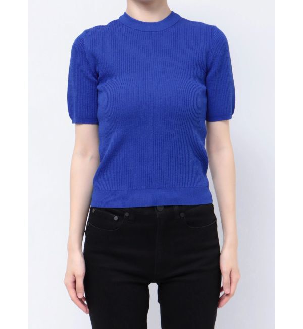 MURUA「ハーフスリーブタイトリブニット」|ニット・セーター|