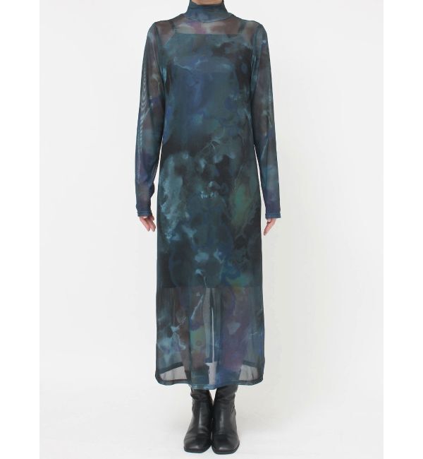 MURUA「ニュアンスパターンシアーワンピース」|ワンピース|