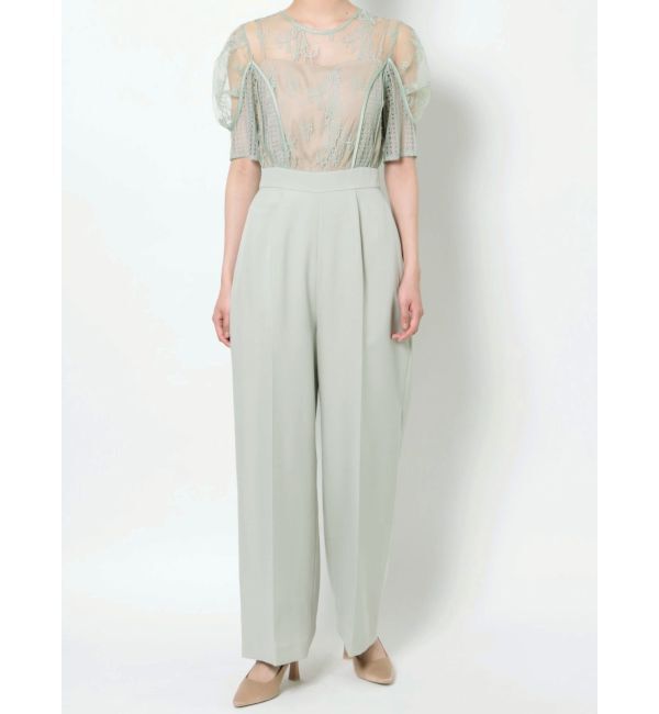 LAGUNAMOON「LADYパネルレースドッキングコンビネゾン」|ドレス|ミントグリーン