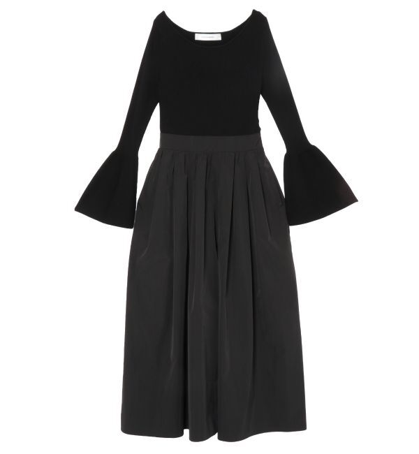 LAGUNAMOON「ドッキングタフタニットワンピース」|ワンピース|