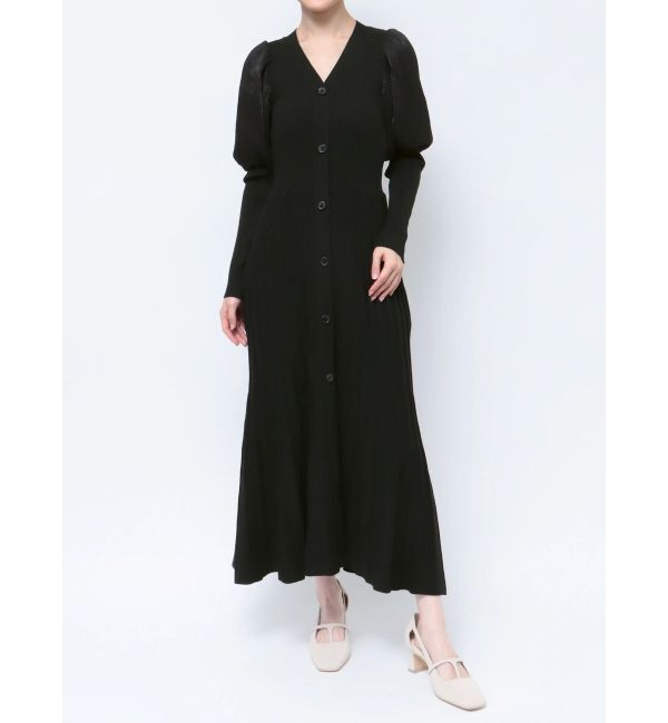 LAGUNAMOON「プリーツニットコンビワンピース」|ワンピース|