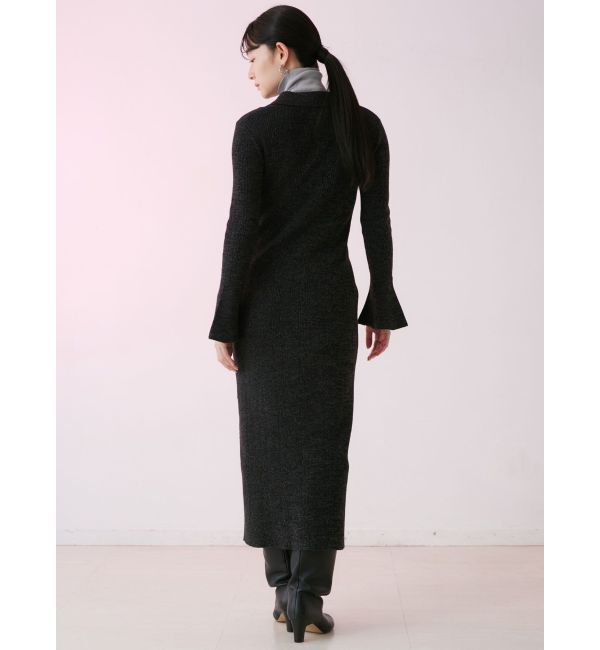 LAGUNAMOON「メランジフレアカフニットワンピース」|ワンピース|