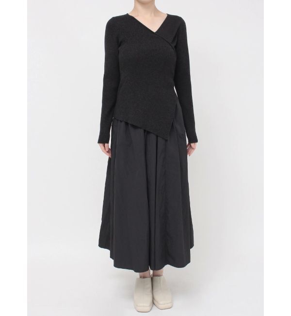 LAGUNAMOON「アシンメトリーニットドッキングワンピース」|ワンピース|