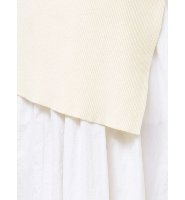 LAGUNAMOON「アシンメトリーニットドッキングワンピース」|ワンピース|