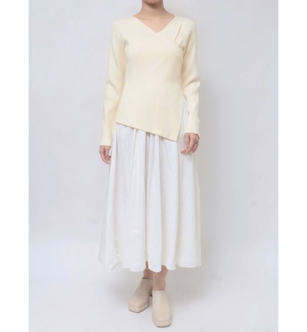 LAGUNAMOON「アシンメトリーニットドッキングワンピース」|ワンピース|