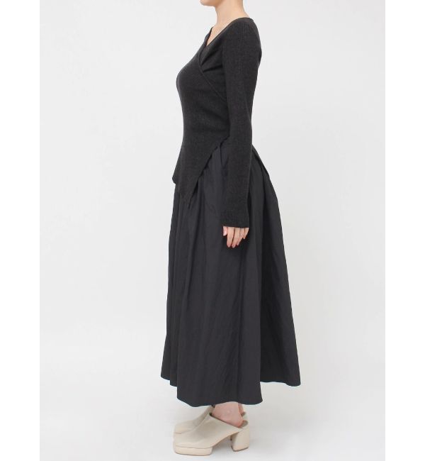 LAGUNAMOON「アシンメトリーニットドッキングワンピース」|ワンピース|