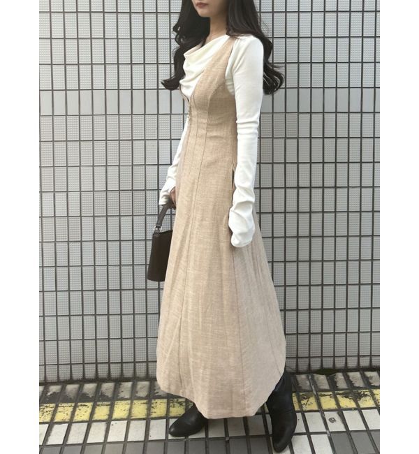 LAGUNAMOON「メランジジャンパースカート」|ジャンパースカート|