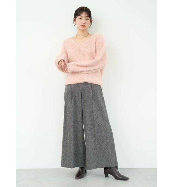 LAGUNAMOON「ウールブレンドツイードワイドパンツ」|その他|