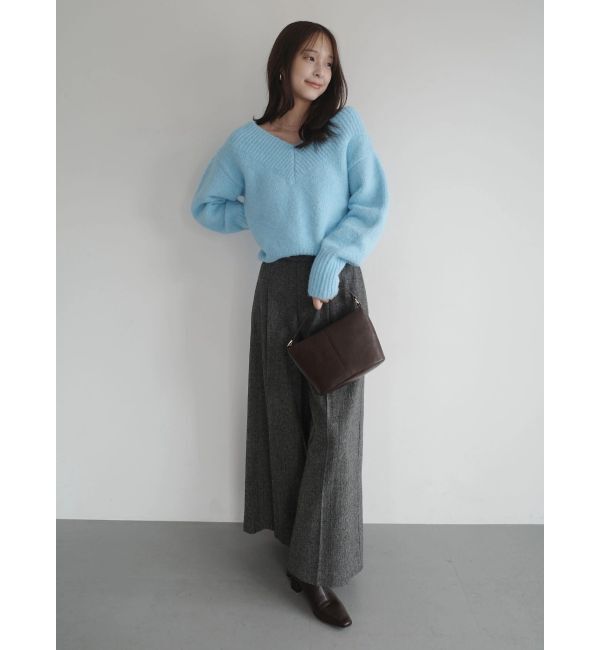 LAGUNAMOON「ウールブレンドツイードワイドパンツ」|その他|