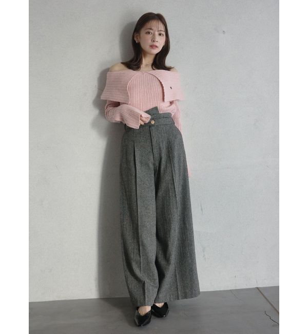 LAGUNAMOON「ウールブレンドツイードワイドパンツ」|その他|
