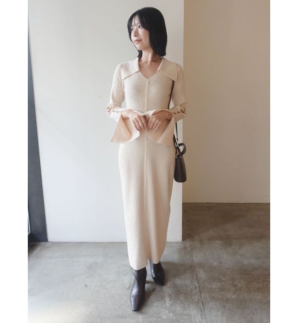 LAGUNAMOON「ビックカラーメタルボタンワンピース」|ワンピース|