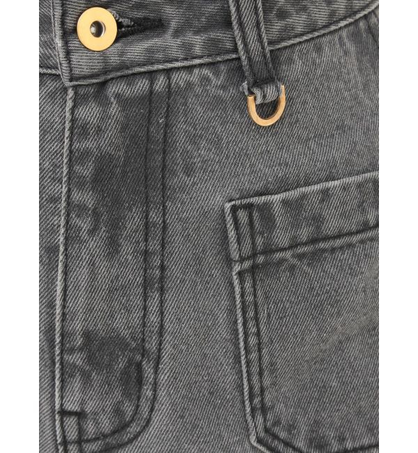 LAGUNAMOON「パッチポケットセミワイドデニムパンツ」|デニム|