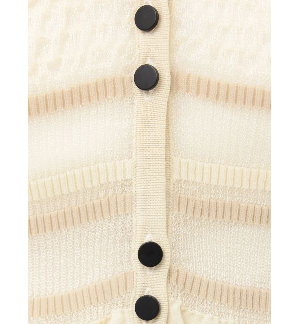 LAGUNAMOON「シアーボーダーカーデプルオーバー」|ニット・セーター|