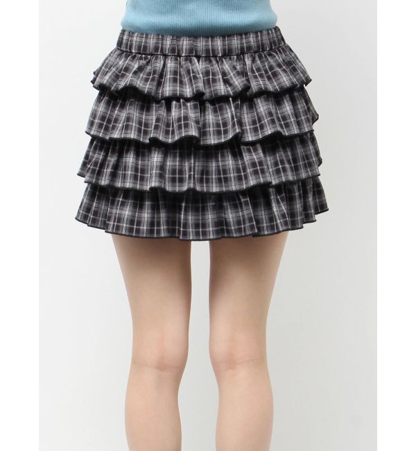 EVRIS「フリルチェックミニスカート」|スカート|