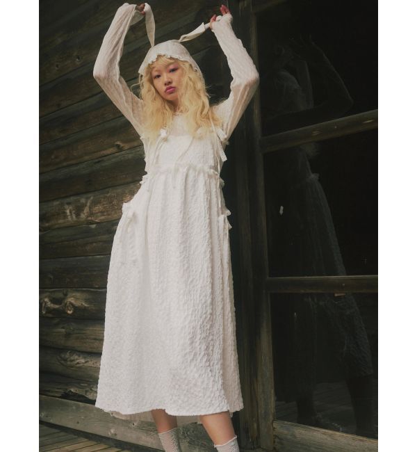 merry jenny「pokopoko ribbon race dress」|ワンピース|